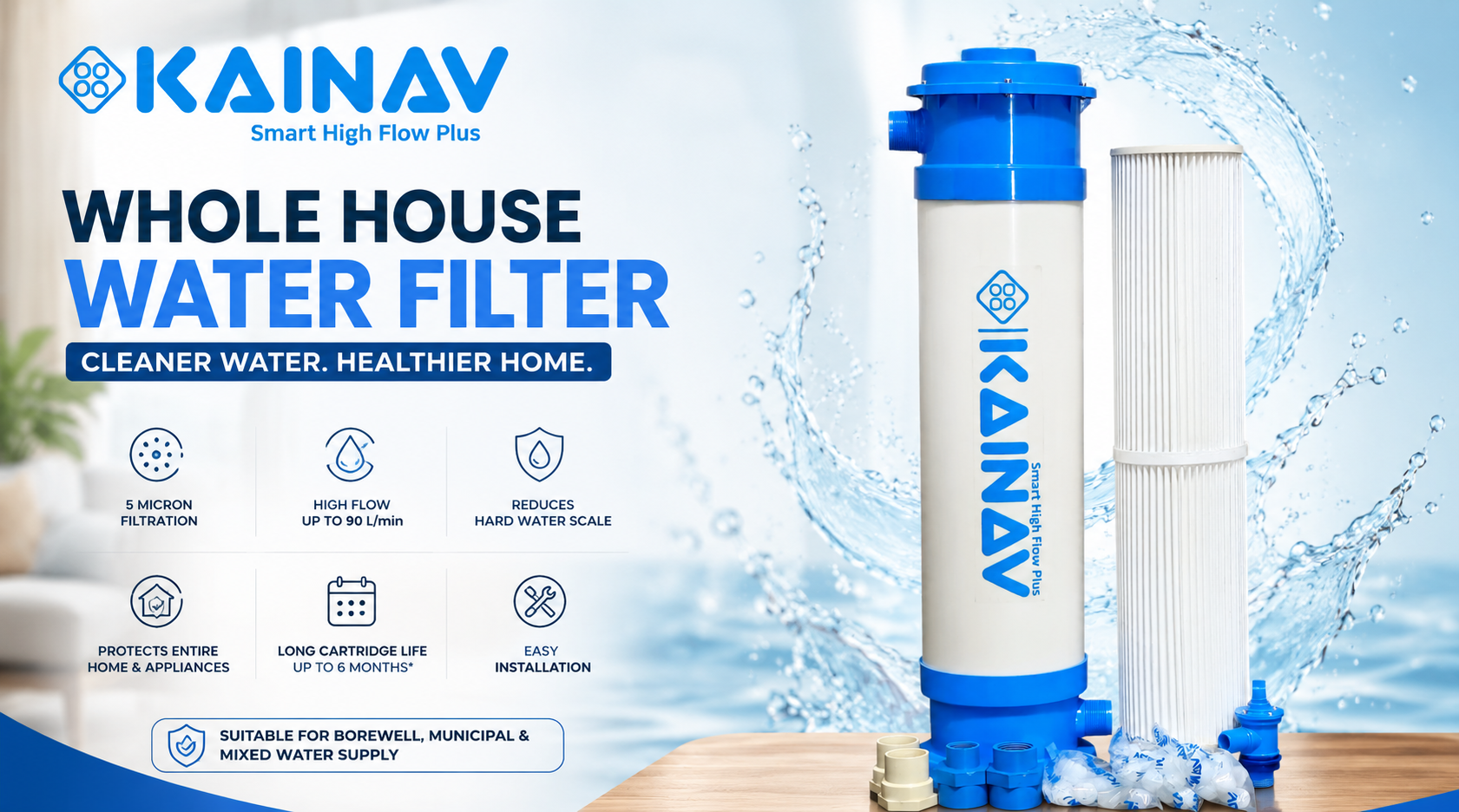 Best Whole House Water Filter for Hard Water in India (2026 Complete Guide)
